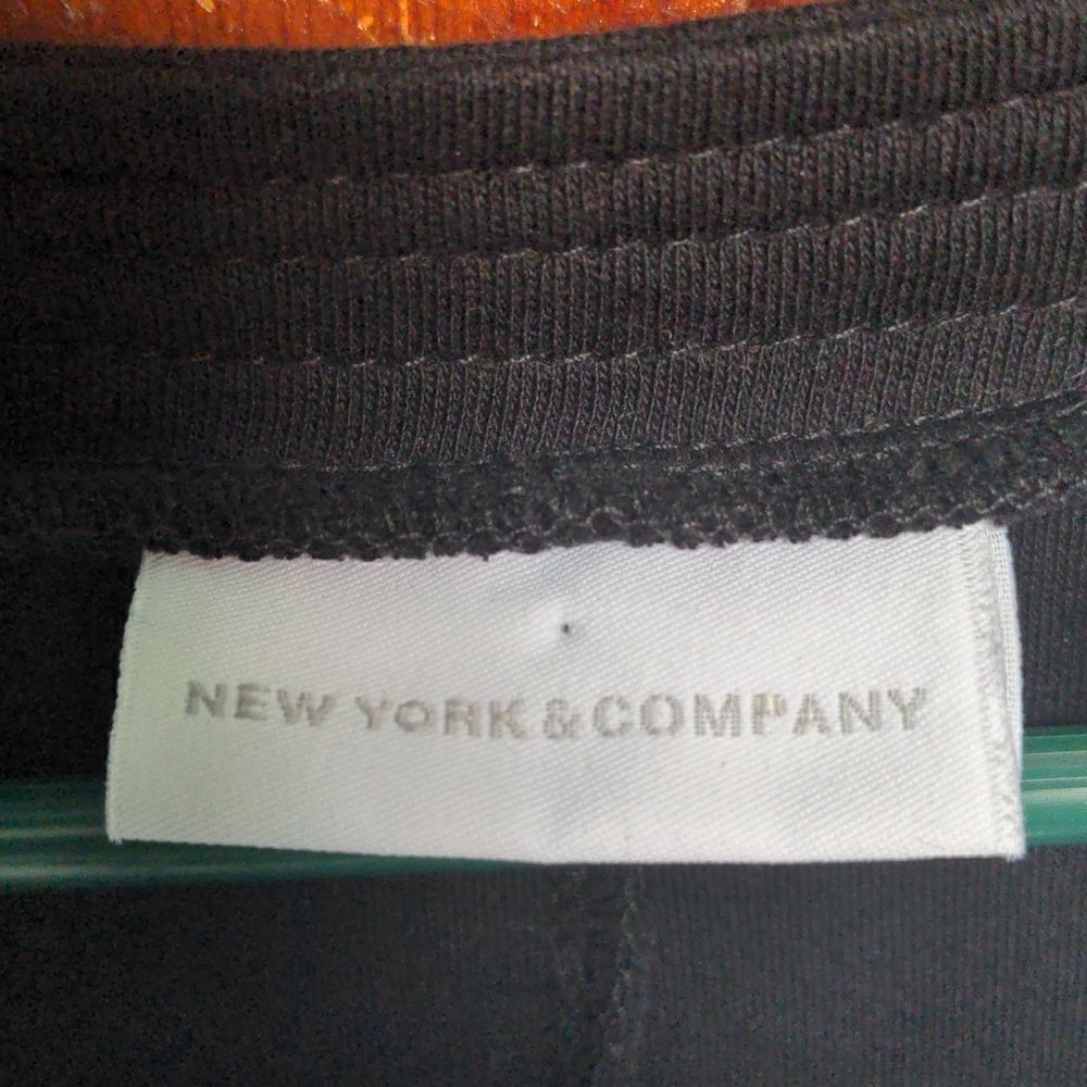 2 for $20 New York & Company Sleeveless Black Cotton Knit Dress Sz M - Picture 6 of 9